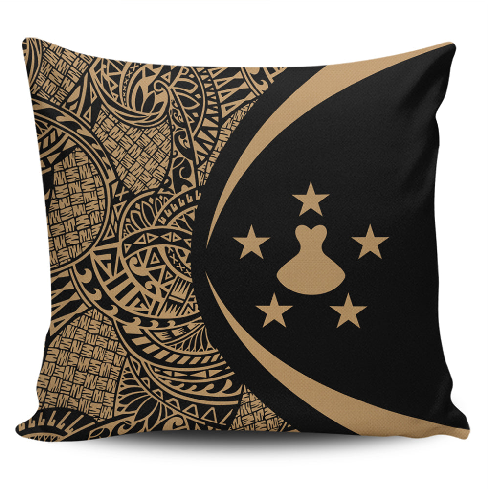 Austral Islands Pillow Cover Lauhala Gold Circle Style
