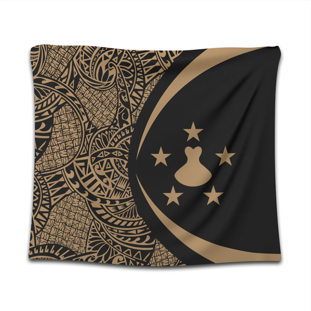 Austral Islands Tapestry Lauhala Gold Circle Style