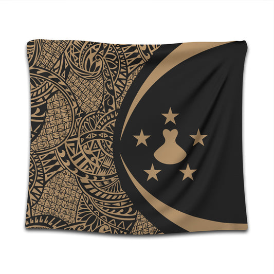 Austral Islands Tapestry Lauhala Gold Circle Style