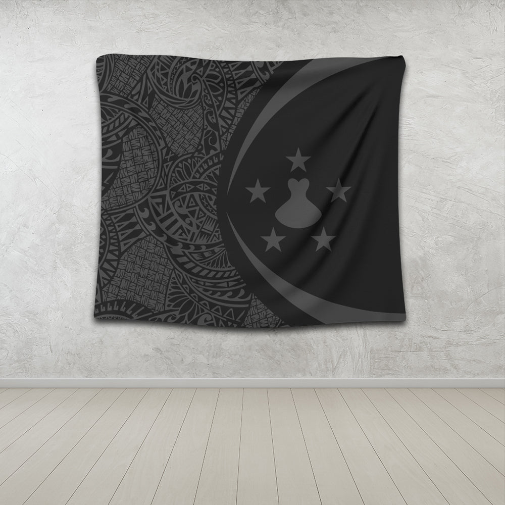 Austral Islands Tapestry Lauhala Gray Circle Style