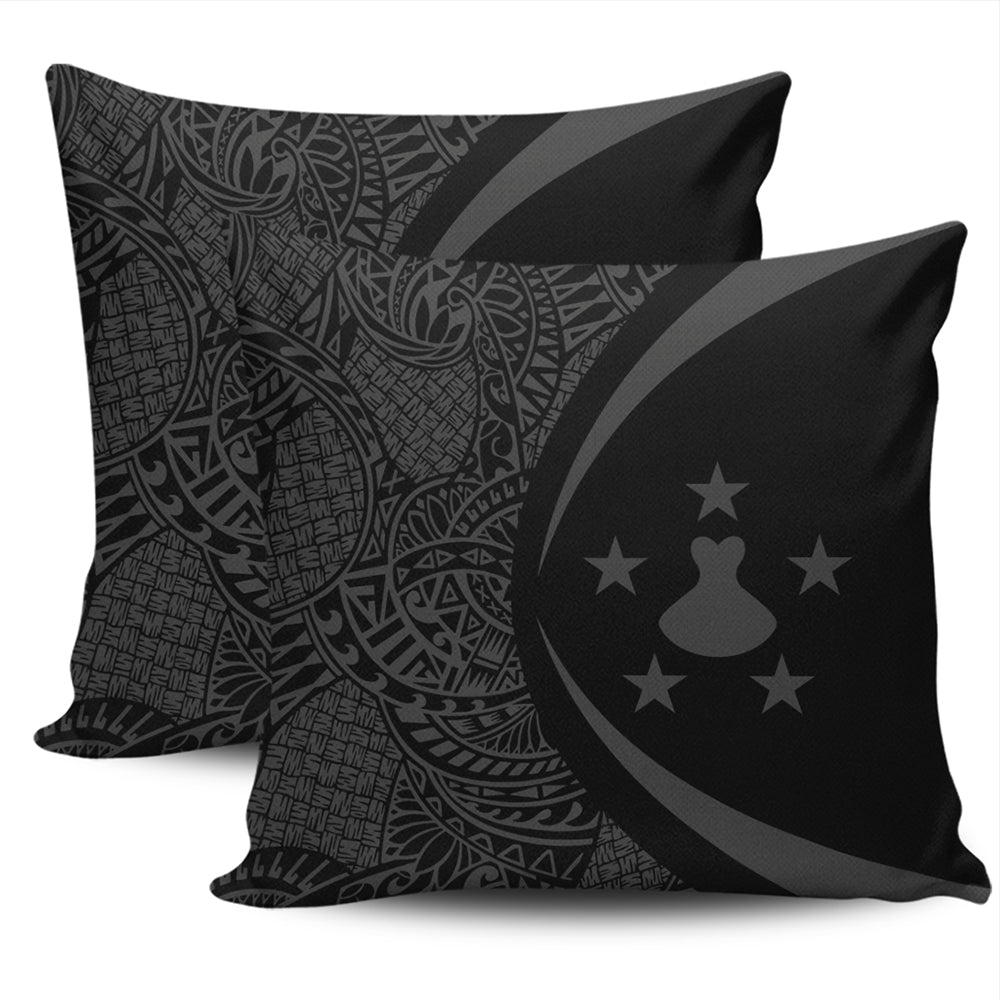 Austral Islands Pillow Cover Lauhala Gray Circle Style