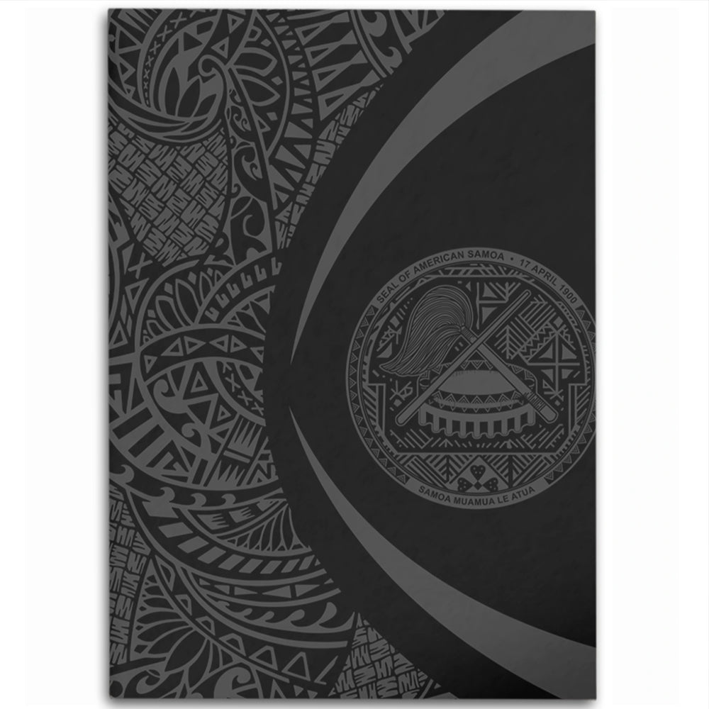 American Samoa Area Rug Lauhala Gray Circle Style