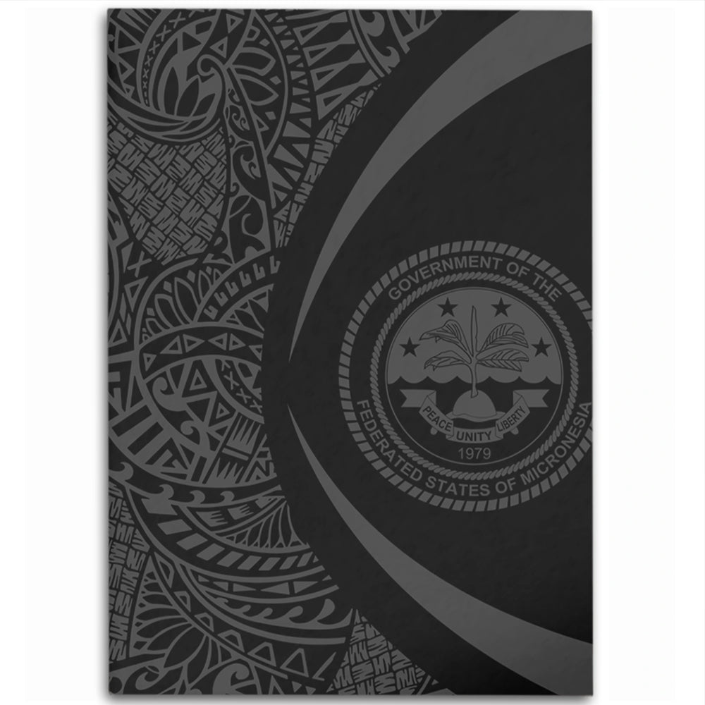 Federated States Of Micronesia Area Rug Lauhala Gray Circle Style