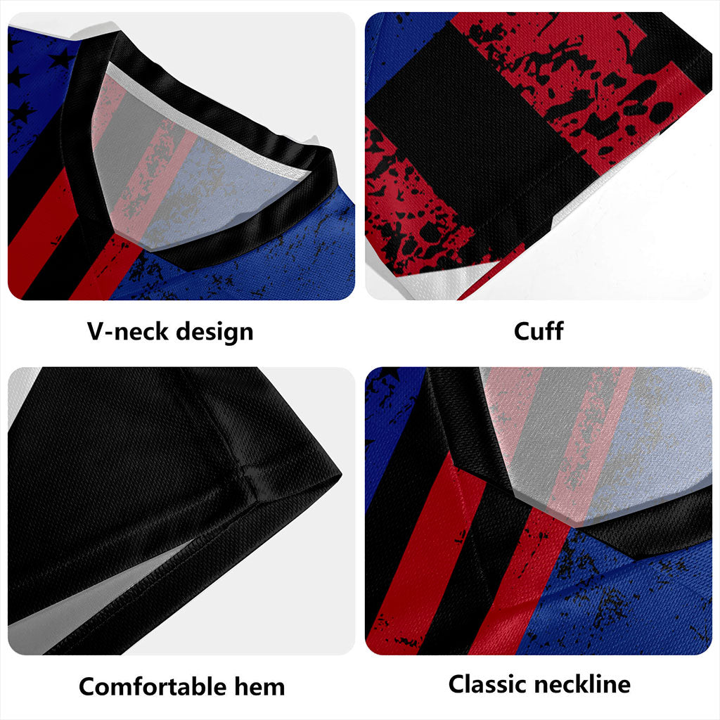 Guam Rugby Jersey Flag And American Half Concept Brush Style