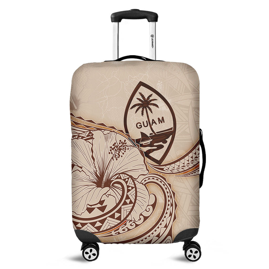 Guam Luggage Cover Hibiscus Flower Vintage Style