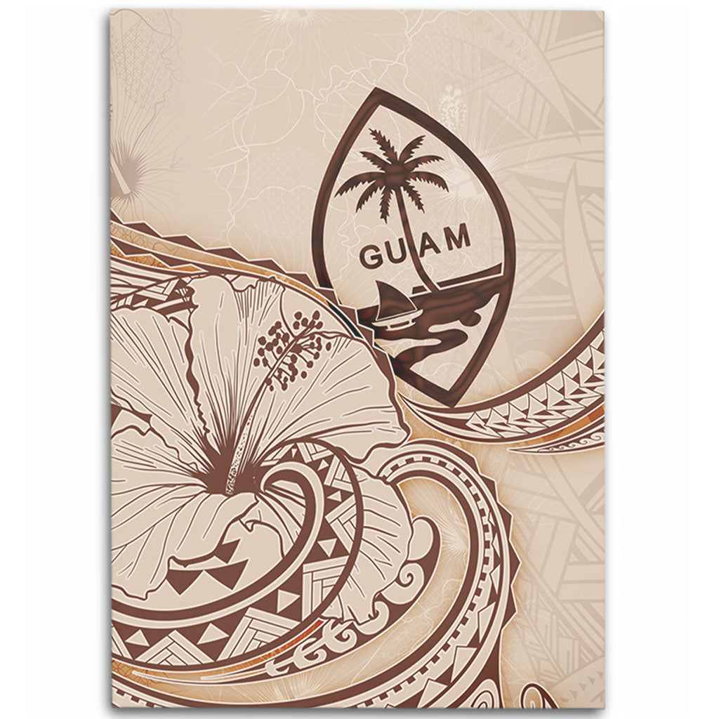 Guam Area Rug Hibiscus Flower Vintage Style