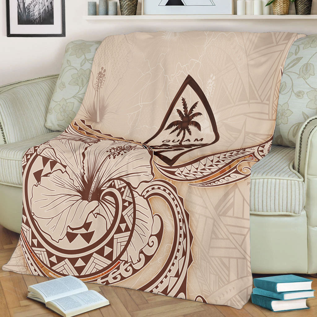 Guam Premium Blanket Hibiscus Flower Vintage Style