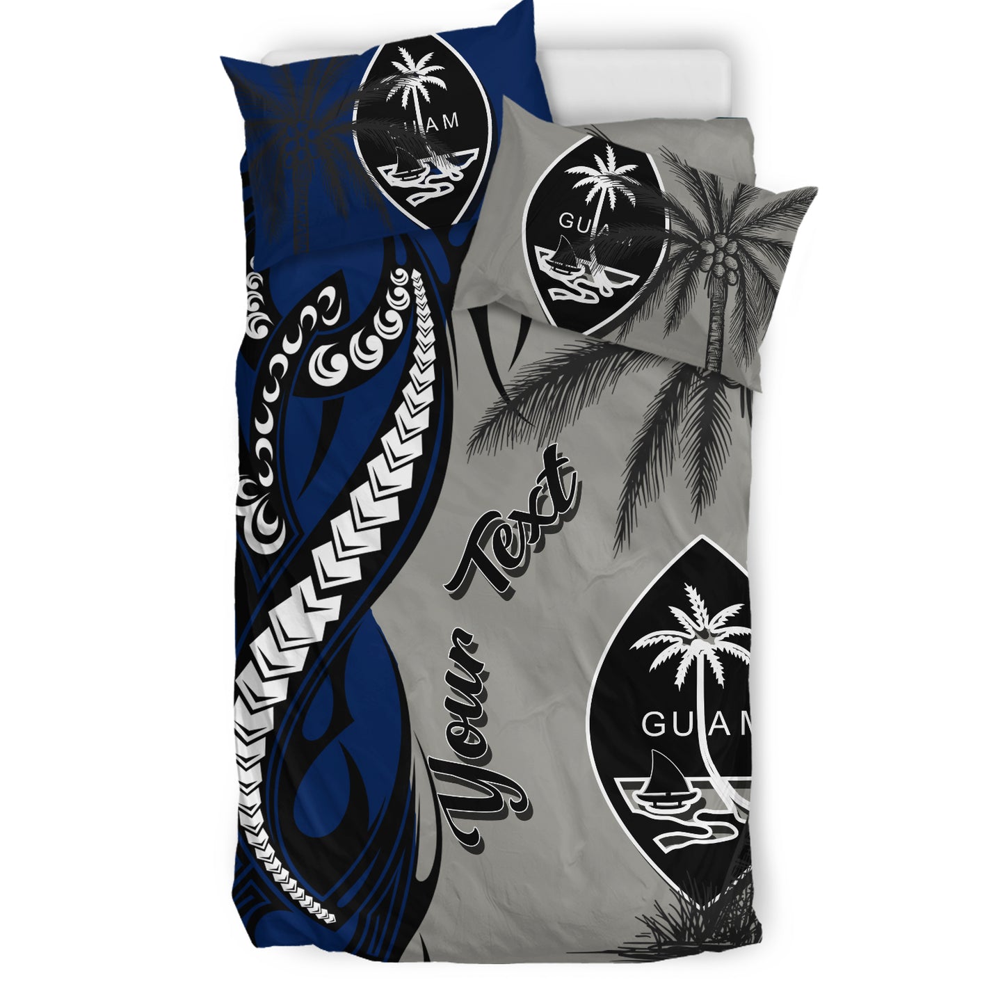 Guam Custom Personalized Bedding Set - Classical Coconut Tree