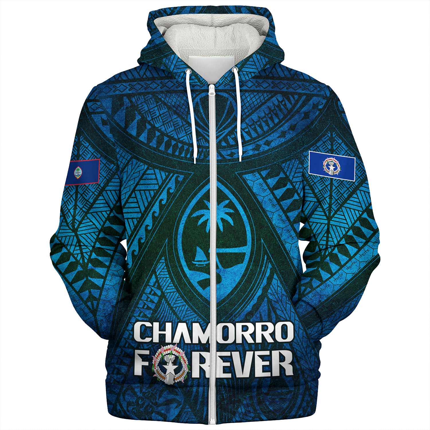 Guam Custom Personalised Sherpa Hoodie Mariana Islands Chamorro Forever Style
