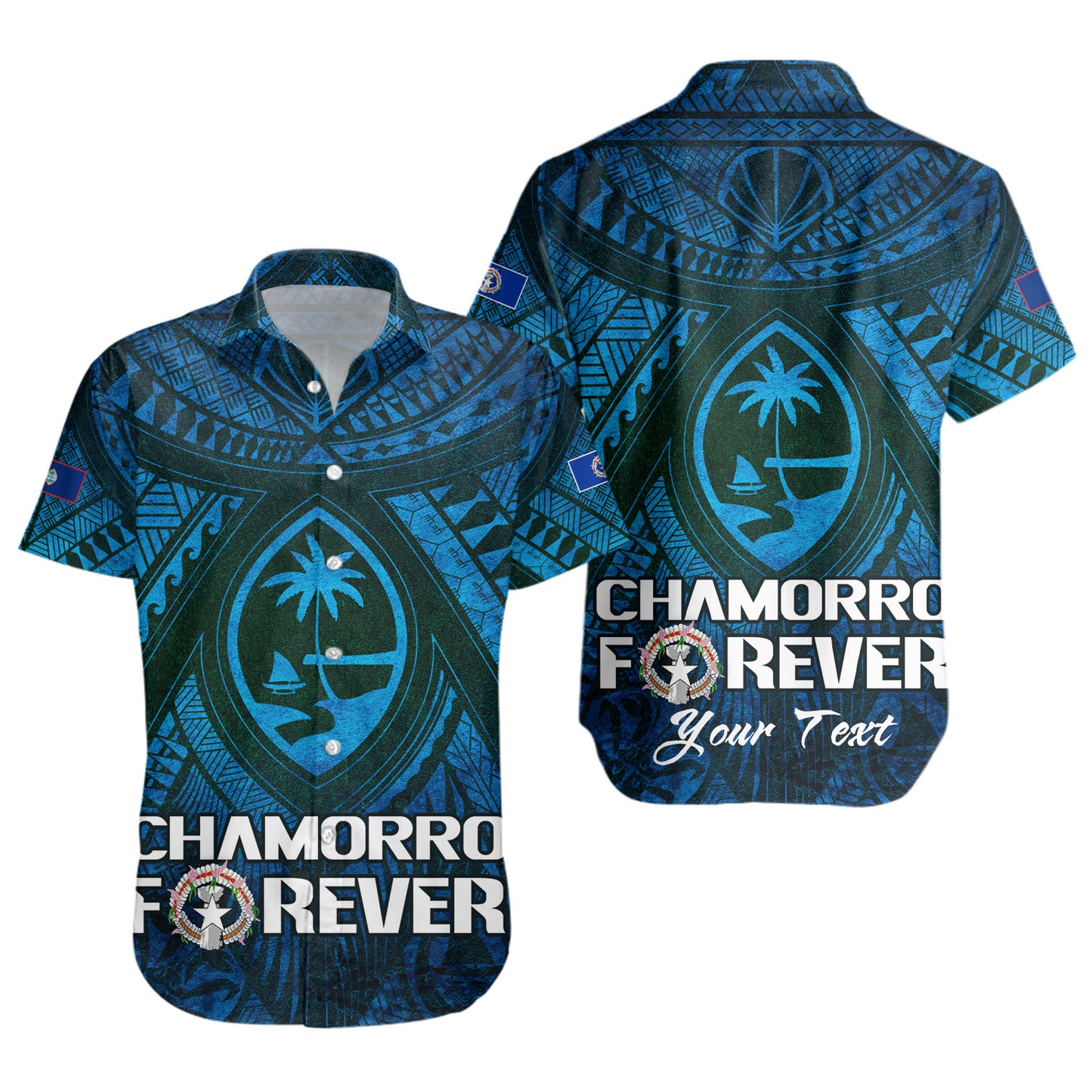 Guam Custom Personalised Short Sleeve Shirt Mariana Islands Chamorro Forever Style