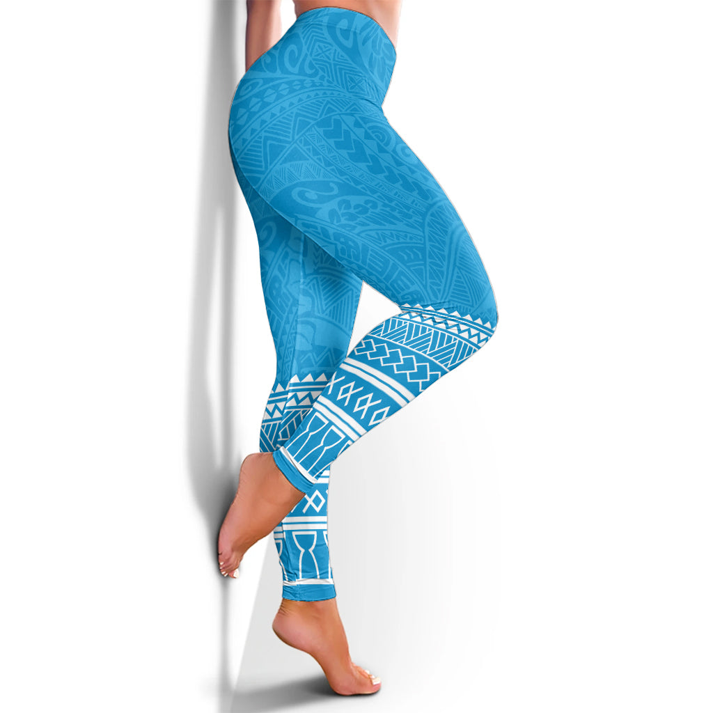 Guam Legging Polynesian Fabric Leaves