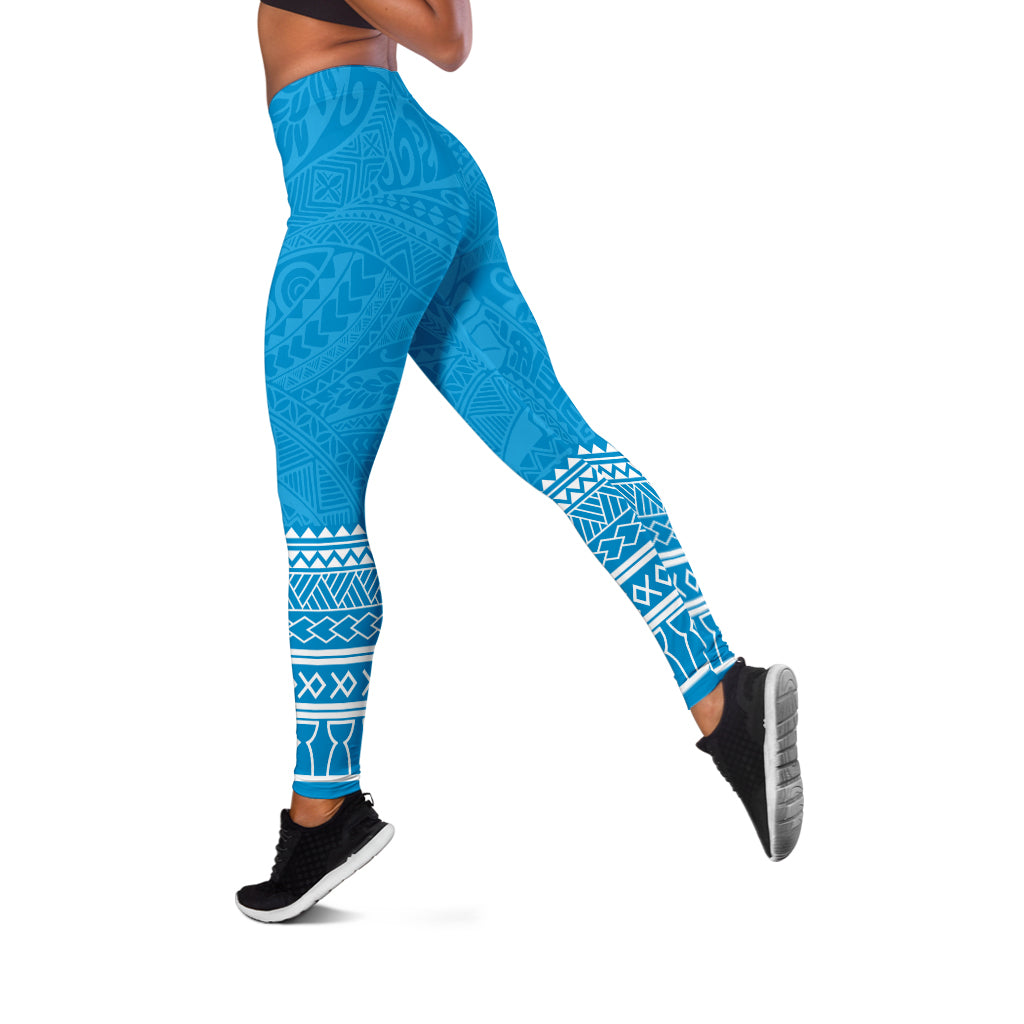 Guam Legging Polynesian Fabric Leaves
