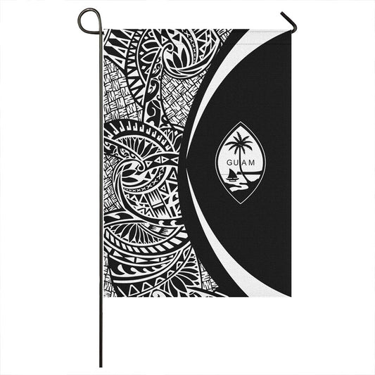 Guam Garden Flag Lauhala Circle White