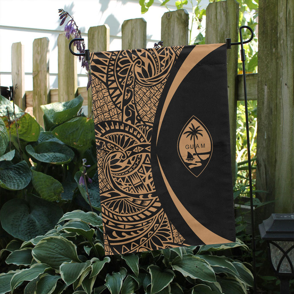Guam Garden Flag Lauhala Circle Gold