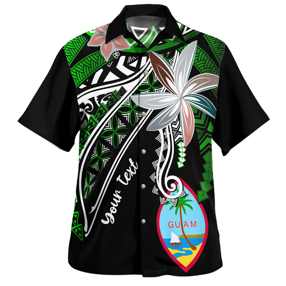 Guam Hawaiian Shirt Custom Personalised Fanciful Forest Green