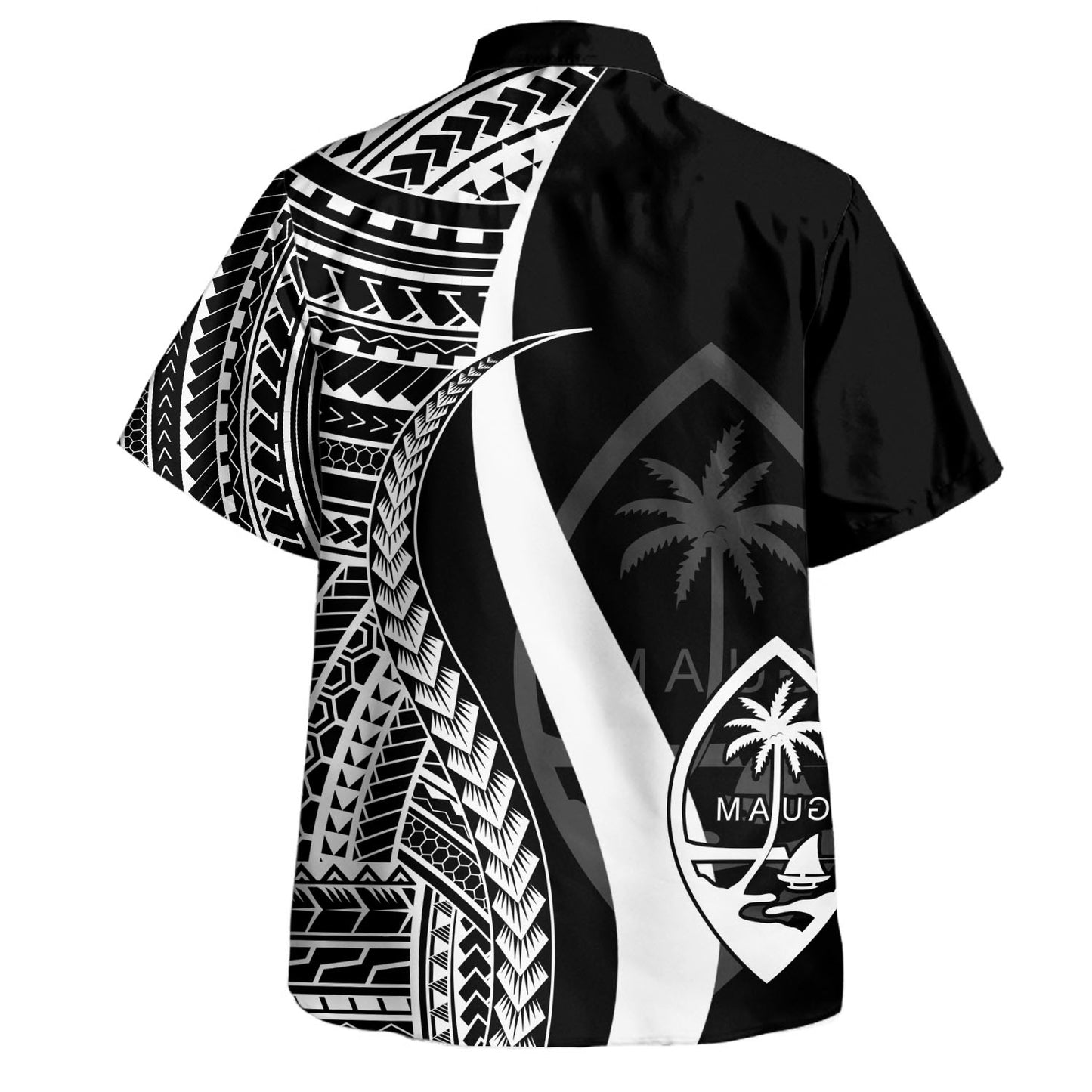 Guam Custom Personalised Hawaiian Shirt Polynesian Tentacle Tribal Pattern