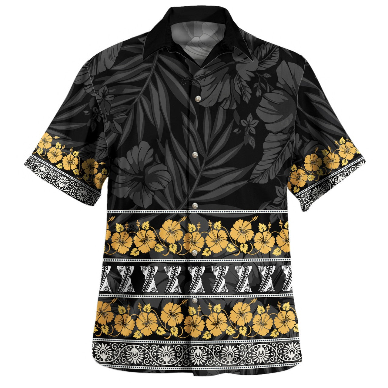 Guam Combo Short Sleeve Dress And Shirt Guam Hibiscus Chamorro