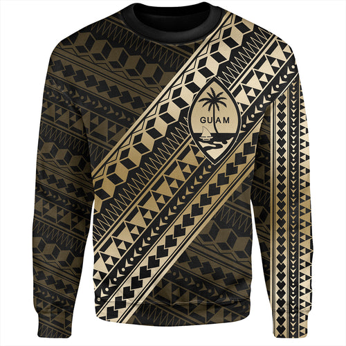 Guam Sweatshirt Tribal Tattoo Style