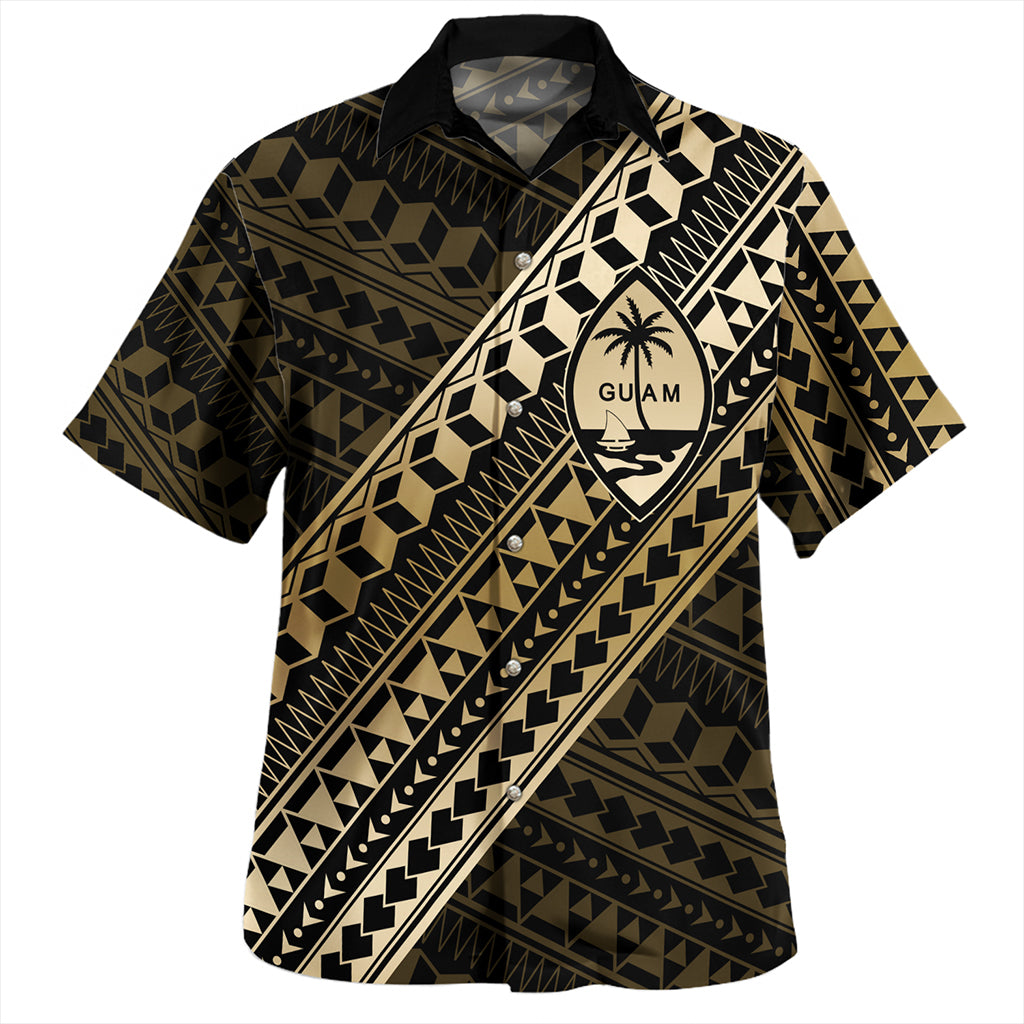 Guam Hawaiian Shirt Custom Micronesian Gold Luxury Style