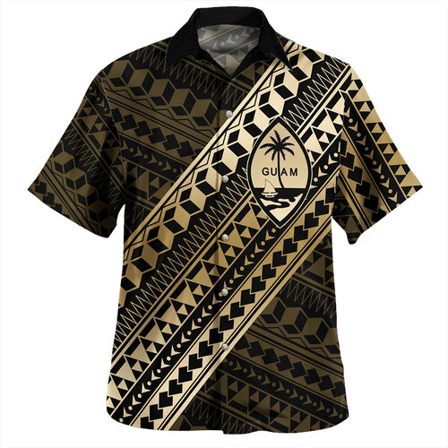 Guam Hawaiian Shirt Custom Micronesian Gold Luxury Style