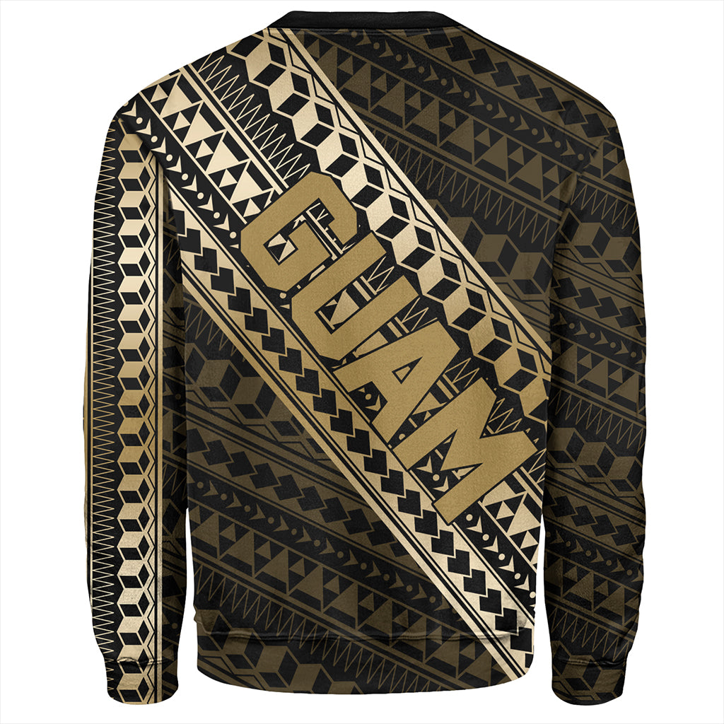 Guam Sweatshirt Tribal Tattoo Style