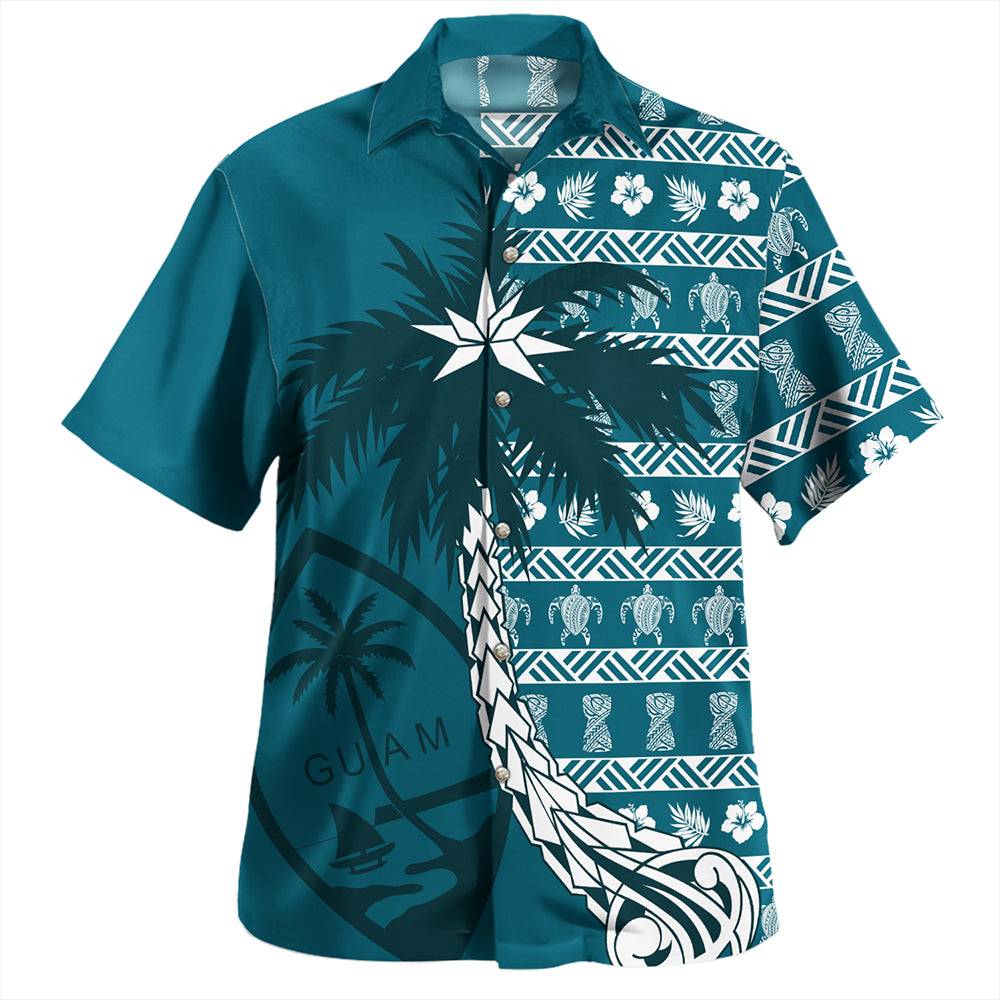 Kiribati Hawaiian Shirt Polynesian Flag With Coat Of Arms