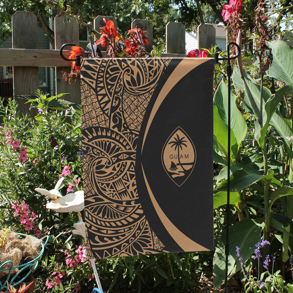 Guam Garden Flag Lauhala Circle Gold