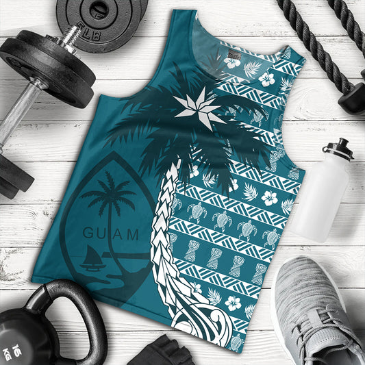 Guam Tank Top Tree Coconut Pattern Chamorro