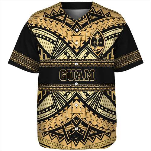Guam Baseball Shirt Custom Micronesian Gold Luxury Style