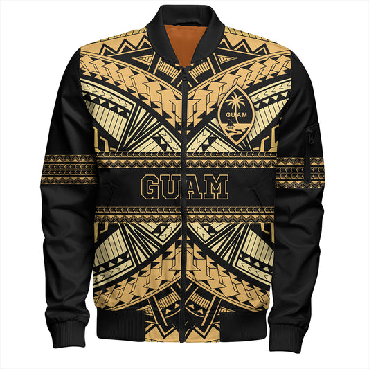 Guam Bomber Jacket Custom Micronesian Gold Luxury Style