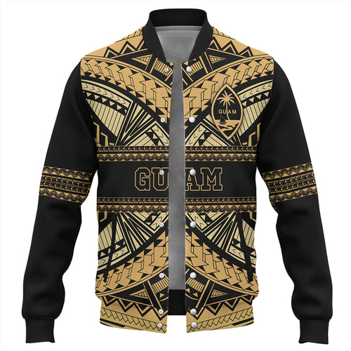 Guam Baseball Jacket Custom Micronesian Gold Luxury Style