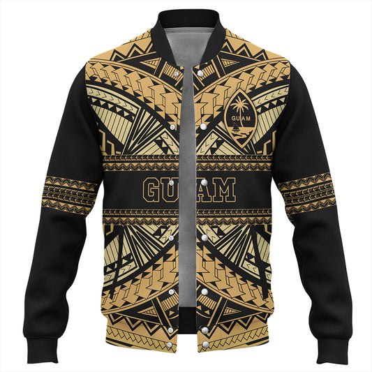 Guam Baseball Jacket Custom Micronesian Gold Luxury Style