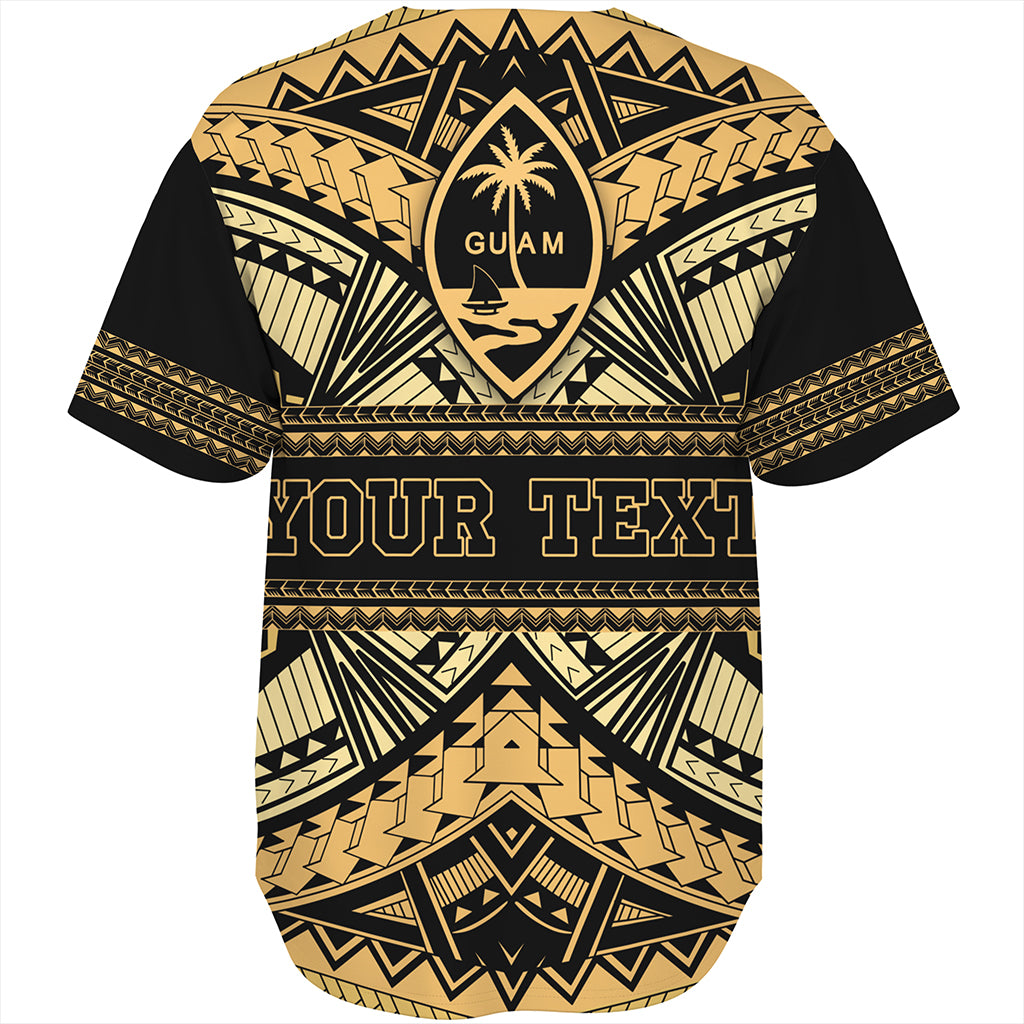 Guam Baseball Shirt Custom Micronesian Gold Luxury Style