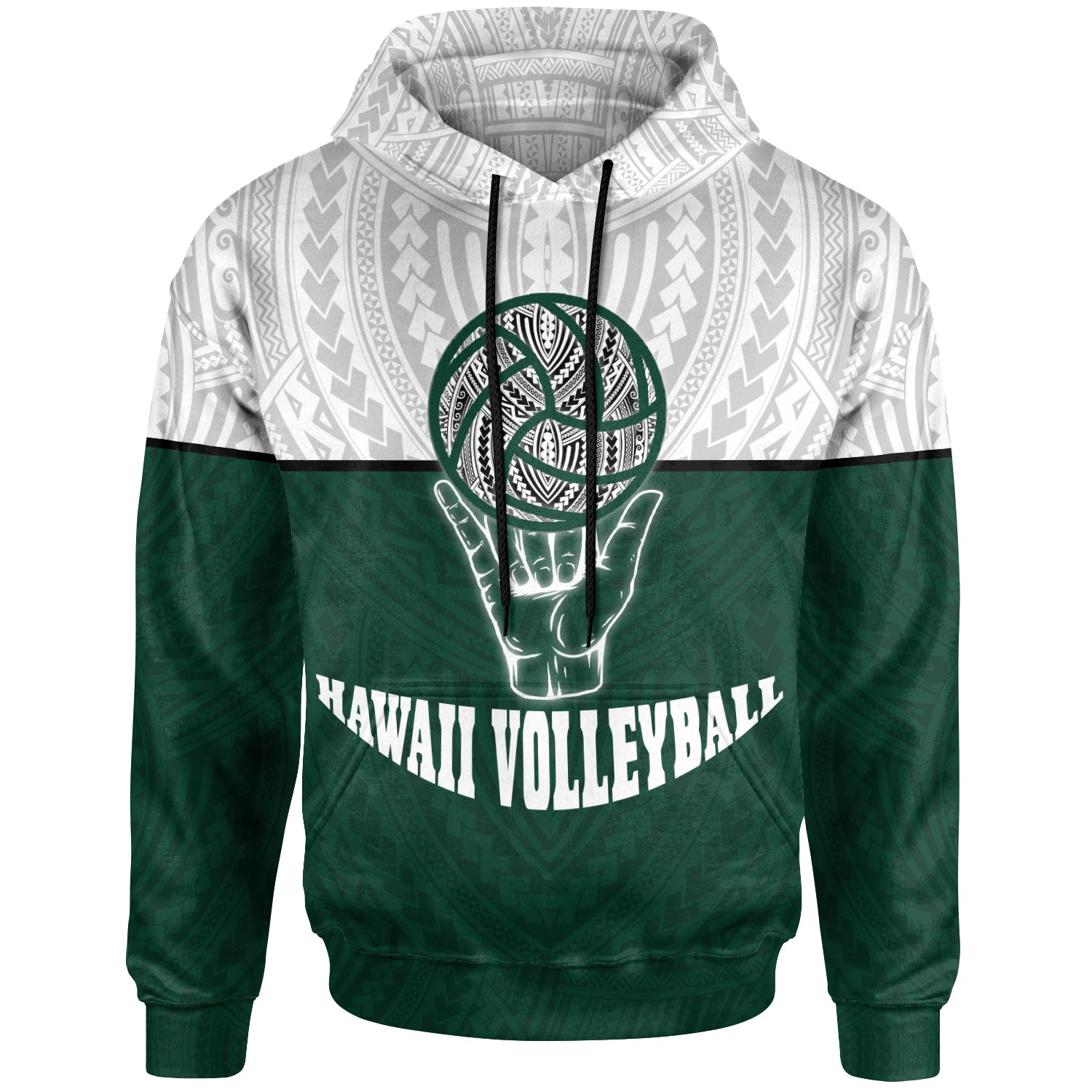 Hawaii All Over Hoodie - Volleyball Shaka