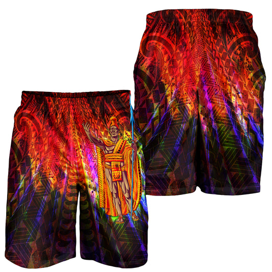 Hawaii Men Shorts - Hawaii King Polynesian Patterns