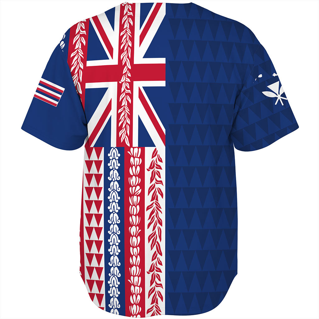 Hawaii Baseball Shirt Aloha Flag With Flower Lie Beautiful