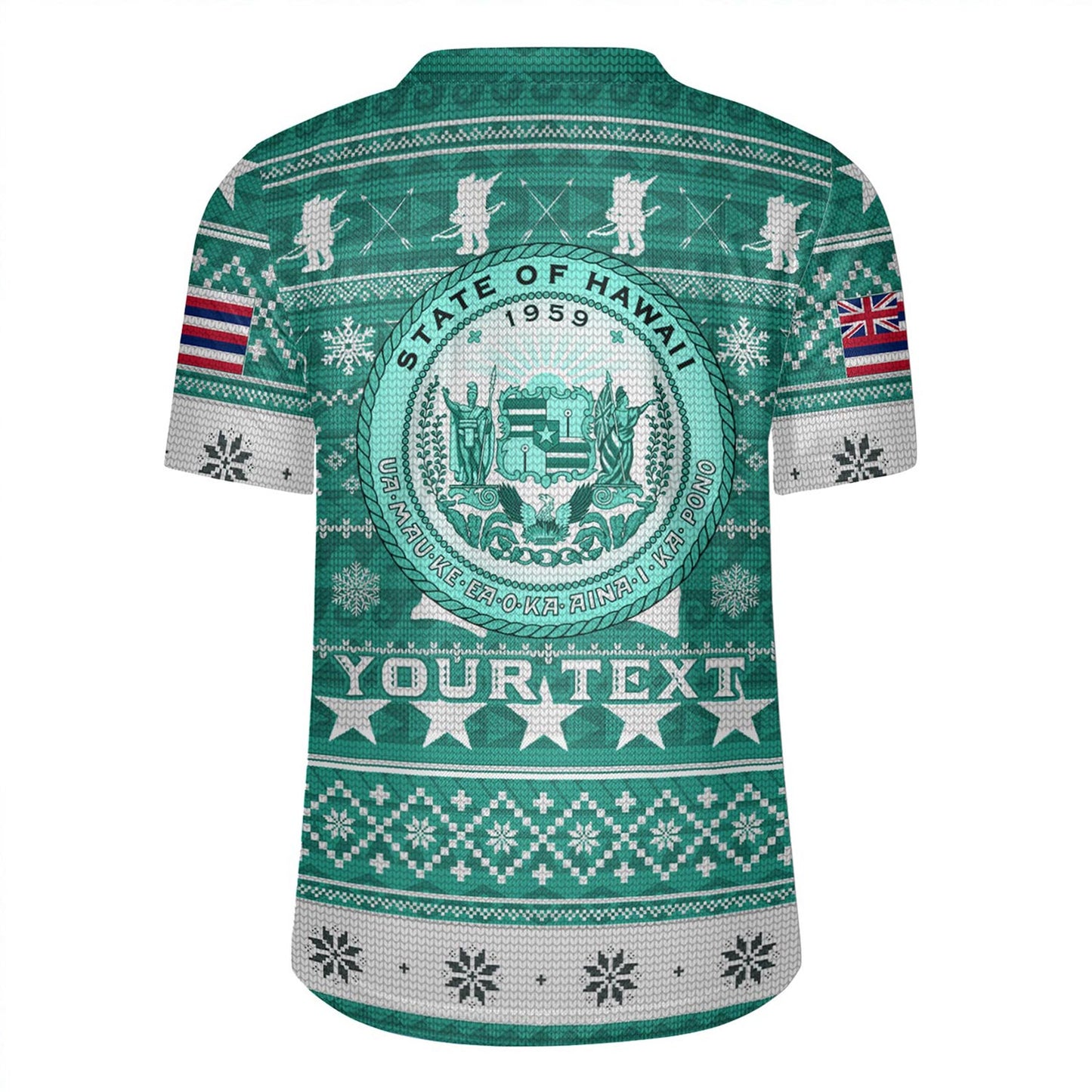 Hawaii Rugby Jersey Custom Ugly Gnome Packing Out a Unicorn Hawaiian Christmas