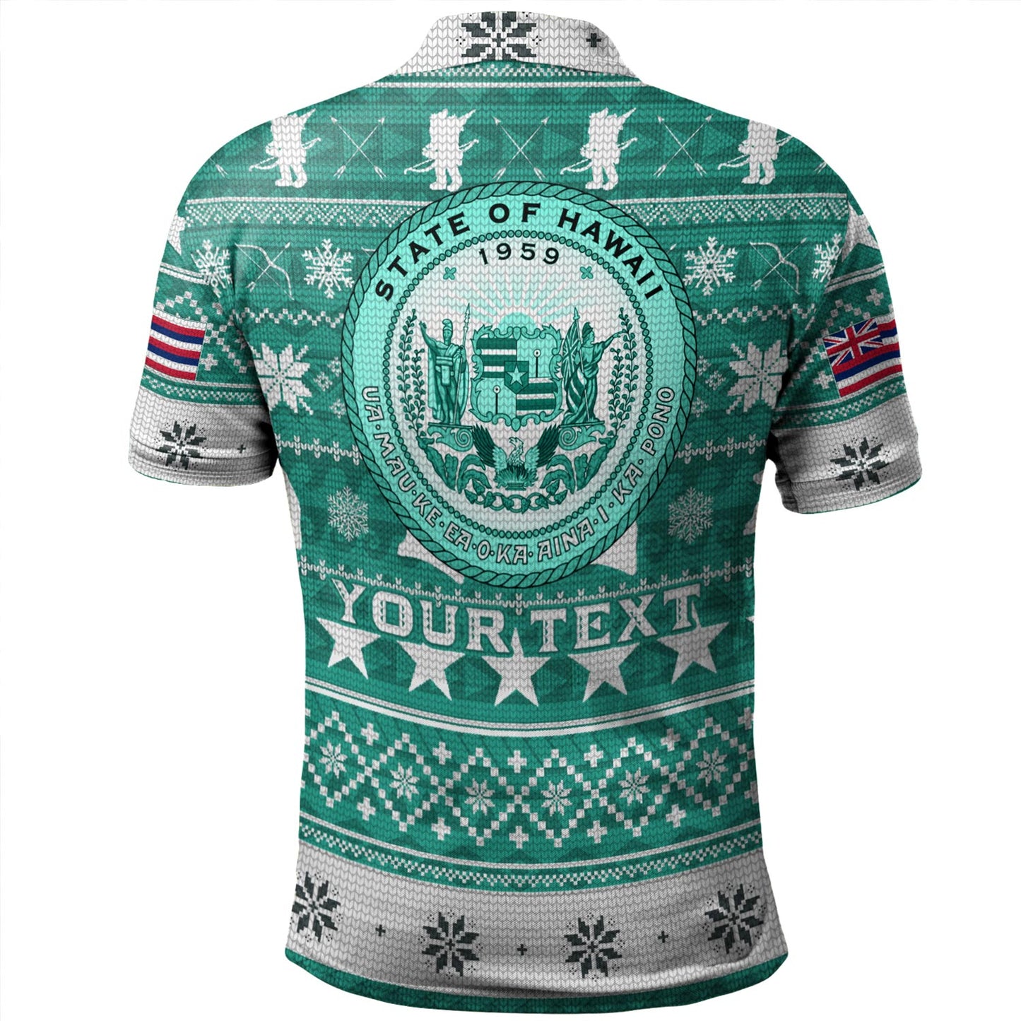 Hawaii Polo Shirt Custom Ugly Gnome Packing Out a Unicorn Hawaiian Christmas