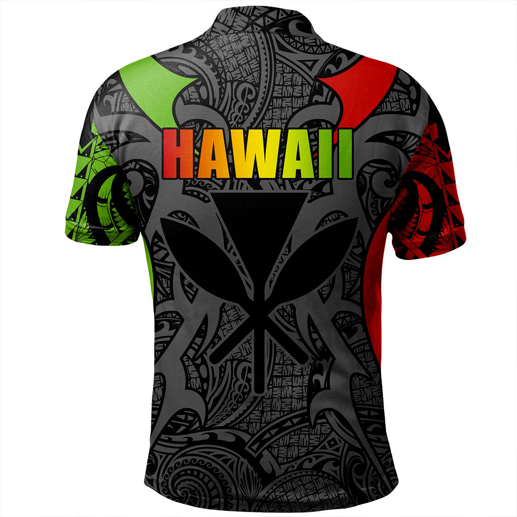 Hawaii Polo Shirt Kanaka Tribal Tattoo Concept