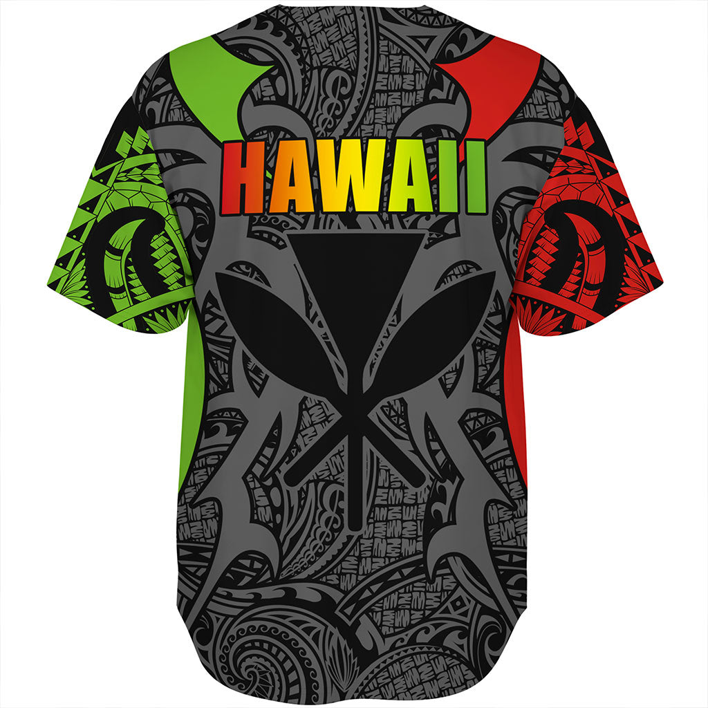 Hawaii Baseball Shirt Kanaka Tribal Tattoo Concept