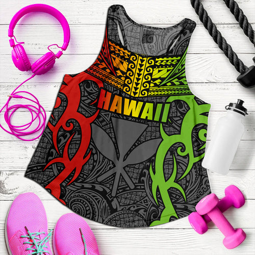 Hawaii Women Tank Kanaka Tribal Tattoo Concept