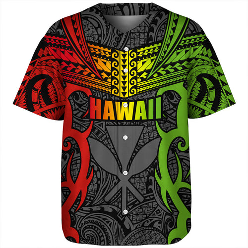 Hawaii Baseball Shirt Kanaka Tribal Tattoo Concept