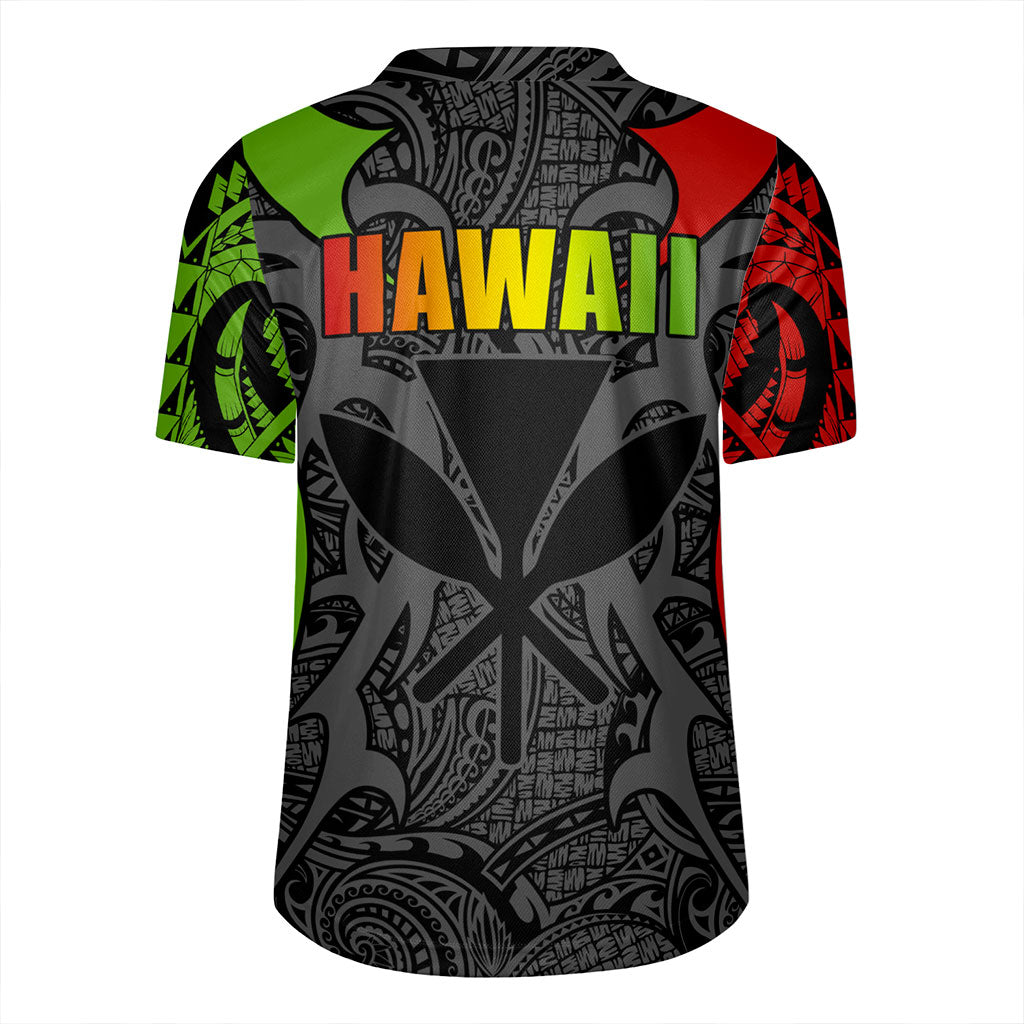 Hawaii Rugby Jersey Kanaka Tribal Tattoo Concept