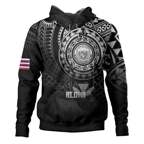 Hawaii Hoodie Pearl Of The Pacific Black Polynesian Tattau