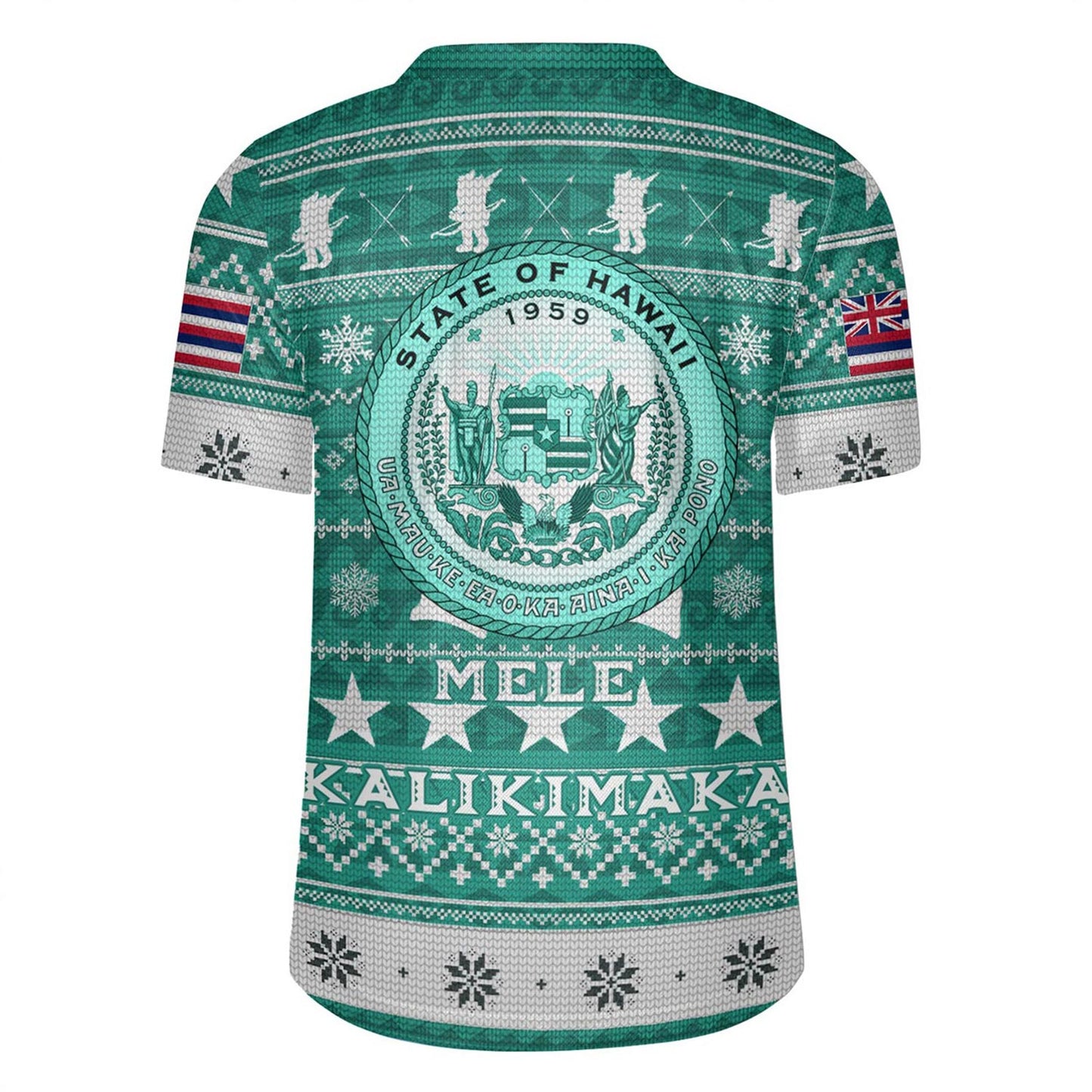 Hawaii Rugby Jersey Custom Ugly Gnome Packing Out a Unicorn Hawaiian Christmas
