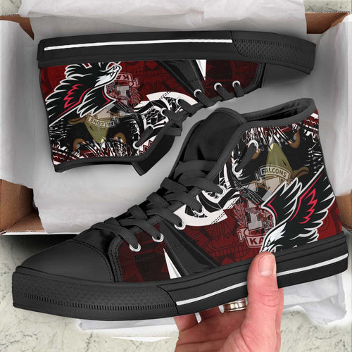 Hawaii High Top Shoes - Kalani High School Polynesian Tribal Pattern