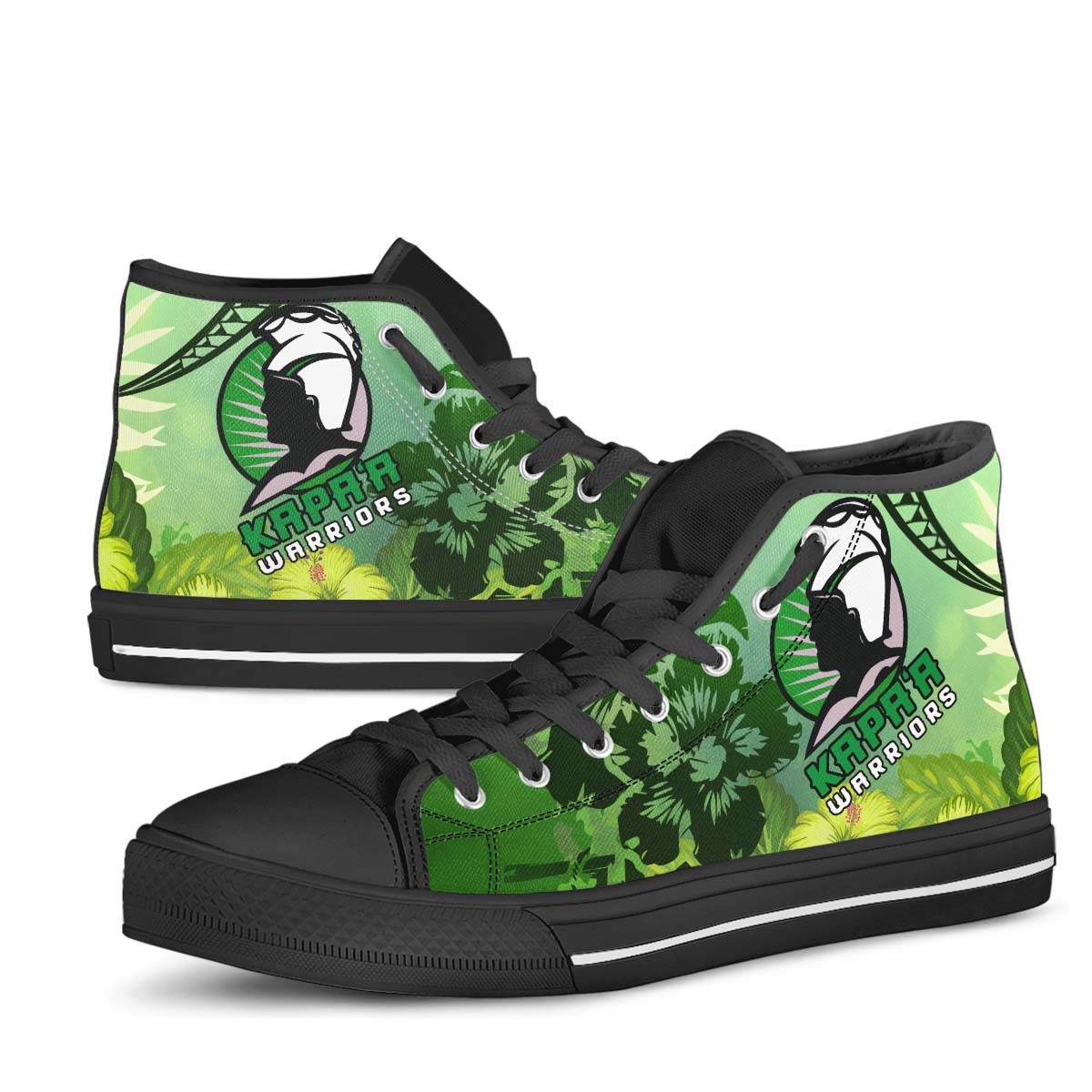 Hawaii High Top Shoes - Kapaa High School Polynesian Tribal Pattern