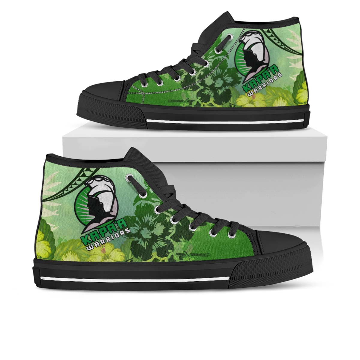 Hawaii High Top Shoes - Kapaa High School Polynesian Tribal Pattern