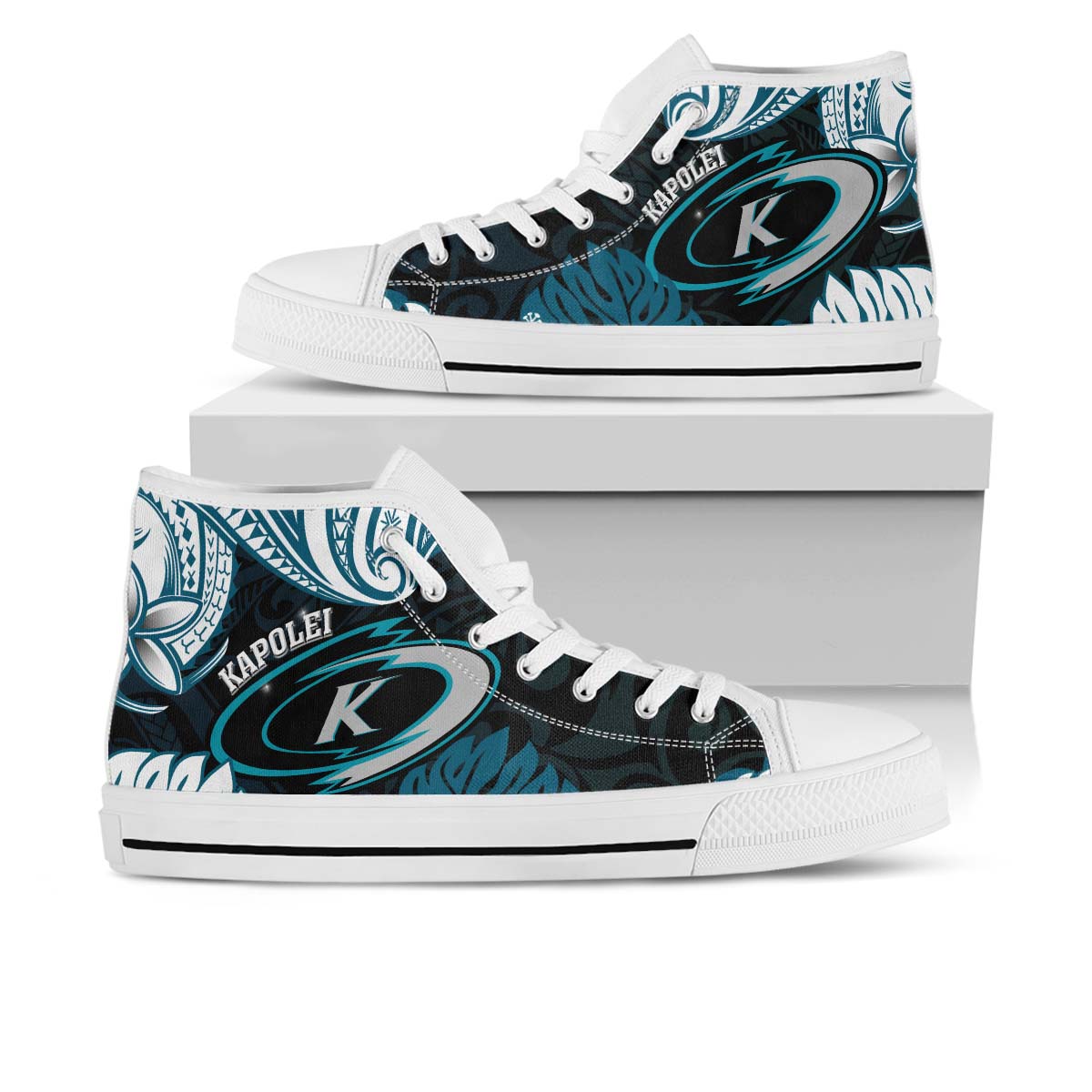 Hawaii High Top Shoes - Kapolei High School Polynesian Tribal Pattern