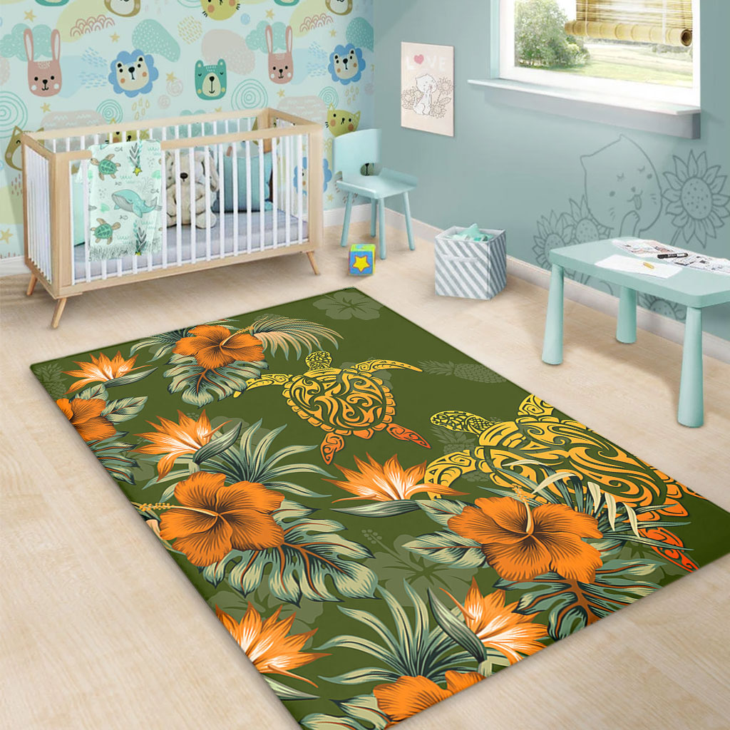 Polynesian Area Rug Polynesian Tropical Summer